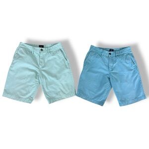 Gap Khakis Men’s Shorts Bundle Size 30 Blue Teal Chino Cotton Casual Lot of 2